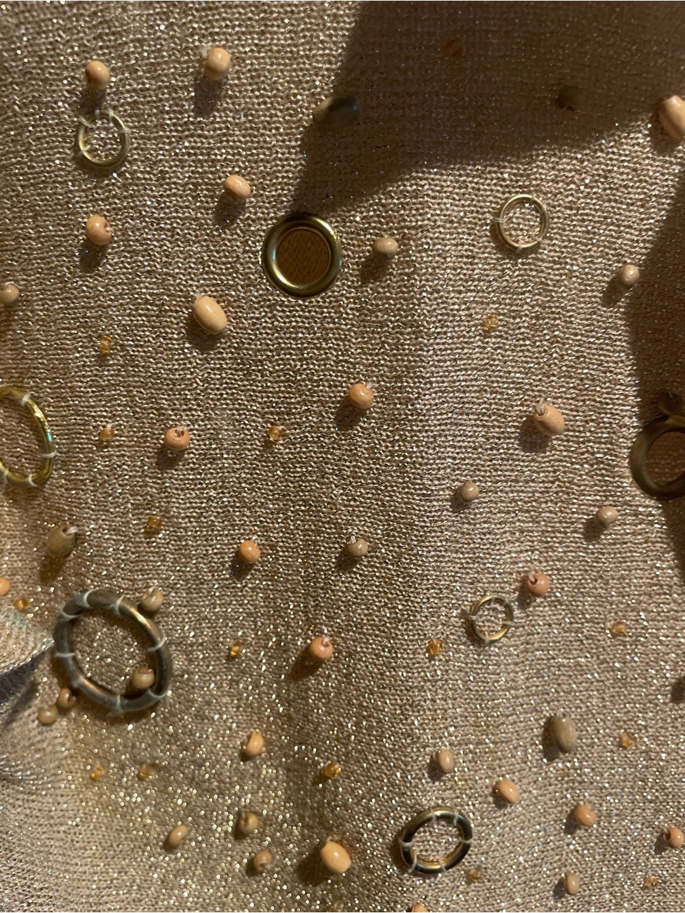 Due per Due - Lightweight Gold Metallic Sweater with Collar Detail - SzS - Picture 9 of 13